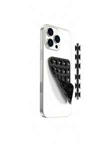 4pcs/2Pcs Square Phone Case Back Cover Silicone Suction Cup, 24 Holes, Strong Suction, Wall Mountable, Available In Pink, Blue, White, Black - Multicolor - View 6