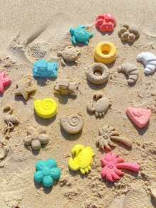 MINKOJA 6PCs Nordic Style Complete Beach Sand Toy Set With Ice Cream Molds - Multicolor - View 2