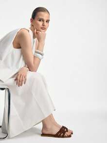 Mnmlis Women Slides - Chocolate Brown - View 6