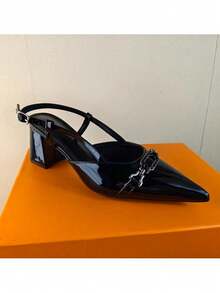 CUCCOO BIZCHIC Sandalias de tacón alto versátiles con talón grueso para damas - Negro - Ver 9