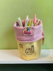 Joivida 1 chiếc hộp đựng bút kiểu Nhật tối giản, dung tích lớn, dạng gập dọc, dễ thương dành cho nữ sinh trung học, đồ dùng học tập cho năm học mới, quà tặng đồ dùng học tập sáng tạo, được ưa chuộng. - Nhiều màu - Xem 3