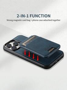 Suteni 二合一 PU 皮革可拆卸钱包式手机壳，带卡槽，兼容 MagSafe 无线充电，适用于 17 Pro Max、17 Air、16、15 Plus、14、13、12、11，Galaxy S25 Ultra、S24、S23、S22，Pixel 10 Pro XL、9、8A、7，防水、防震、防摔、防刮。 - 荔枝藍 - 查看 6