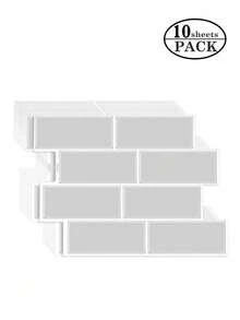 Bộ 1 miếng dán tường tự dính chống thấm nước, chống dầu mỡ, thích hợp trang trí nhà cửa, nhà bếp và phòng tắm, dễ dàng bóc dán, phù hợp với nhà thuê. - Màu Xám nhạt - Xem 13