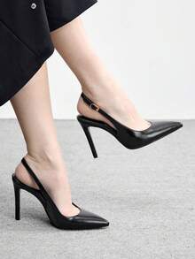 CUCCOO BIZCHIC New Versatile Pointed Toe High Heels For Women Spring Shoes - Graphite Black - View 1