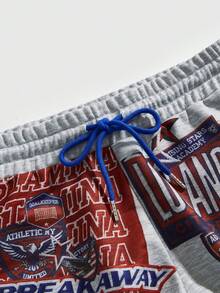 ROMWE Avant 女士弹力腰带抽绳休闲百搭夏季短裤 - 淺灰色 - 查看 3