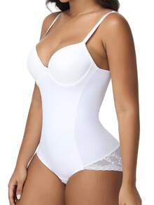 Fashionable Minimalist Cup Design Women's Shapewear Jumpsuit - White - View 5