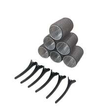 自粘式卷发器套装，含6个卷发器和6个夹子，沙龙级卷发器，适合DIY美发造型，无需加热，卷发器，美发产品及配件，适用于理发店、美容院、返校季、旅行度假等场合，卷发器，卷发棒，卷发工具，无需加热，卷发梳，美发设备 - 彩色 - 查看 8