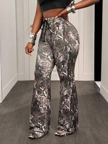 BamGleam Women's Fashion Commuter Design Sense Bell Bottom Pants - Multicolor - View 3