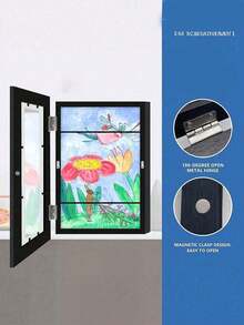 2件套艺术相框，磁吸式前开可更换相框，适用于海报、照片、绘画、图像展示、家居和办公室装饰、墙面悬挂，适合情人节和新年装饰。 - 多色 - 查看 4