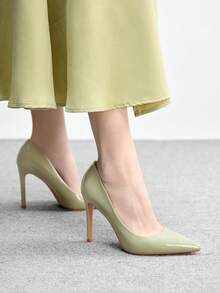 CUCCOO BIZCHIC New Fashion Pointed Toe High Heel Pumps For Women Spring Shoes Spring Break Easter For Christmas Valentine's Day - Light green - View 4