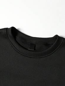 TOKVUE 男士休闲标语印花短袖T恤，夏季 - 黑色 - 查看 4