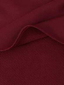 少女秋冬卫衣套装，斜肩带拼接短款蝴蝶结印花上衣 + 同款弹力腰直筒裤，两件套休闲装 - 紅色 - 查看 8