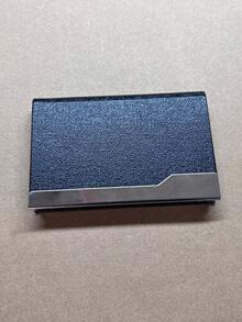 Business Card Holder Large Capacity PU Organizer Box, Portable For Office, Trade Show School Supplies, Back To School - Leather Business Card Holder - View 7