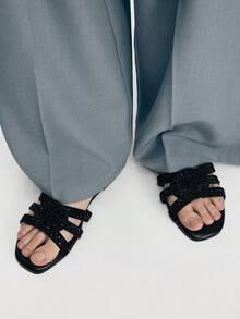 Mnmlis Women Slides - Black - View 3
