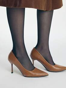 Mnmlis Giày cao gót mũi nhọn thanh lịch, thời trang dành cho nữ - Lạc đà - Xem 3