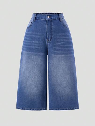 SHEIN MOD Quần jeans ống rộng dáng rộng, thoải mái, thường ngày, phong cách đường phố, trang phục mùa hè cho nữ, trang phục mùa xuân cho nữ, quần áo mùa xuân cho nữ, trang phục lễ Phục sinh cho nữ, trang phục lễ hội cho nữ, trang phục đi biển cho nữ, quần jeans thường ngày cho nữ, trang phục đi nghỉ mát cho nữ.