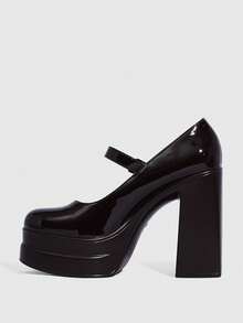 CUCCOO SZL Zapatos de tacón alto con plataforma y estilo Mary Jane en color negro, ideales para ir al trabajo, citas, fiestas y festivales. Zapatos de primavera, vacaciones de primavera, Pascua y baile de graduación - Marrón Chocolate - Ver 10