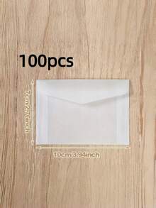 空白半透明信封，适用于邀请函、明信片、欧式礼盒、留言卡、信封、婚礼、商务信函 - 無色 - 查看 7