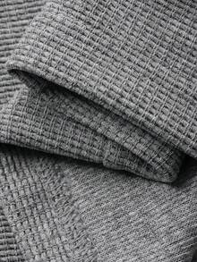 DAZY 女士宽松纯色阔腿裤，松紧腰休闲运动裤，春秋季 - 灰色 - 查看 7