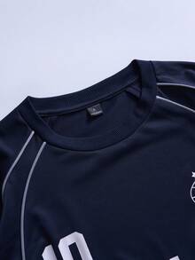 STYNVO 男士字母印花圆领休闲宽松长袖T恤，布鲁克林球衣，布鲁诺·马尔斯拳击图案，男士卫衣，纽约扬基队球衣，纽约球衣，圣帕特里克节 - 藍色 - 查看 6