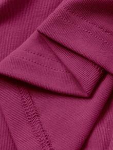 DAZY 3pcs Lace Patchwork Robe, Camisole & Pants Women Sleepwear Set - Hot Pink - View 6