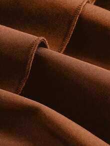 SHEIN MOD Váy xòe màu đen cỡ lớn dành cho nữ, có nơ. - màu nâu - Xem 4