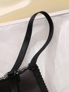 1pc Sexy Lace Simple Gather & Lift Wireless Bra For Small Bust - Multicolor - View 7