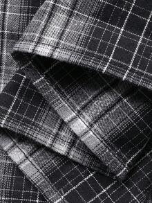 DAZY 少女格子荷叶边下摆休闲吊带裙 - 黑色 - 查看 9