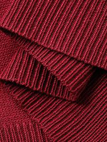 Dazy Kids Tween Girl Bow Embroidery Collar Short Sleeve Casual Knit Top - Burgundy - View 7