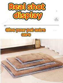 1PC Self-Heating Cat Bed, 5-Layer Insulation Self-Heating Cat Mat, Self-Heating Crate Mat With Soft Sherpa Top, Suitable For Dogs And Cats, Self-Heating Cat And Dog Mattress, Cat Pet Warming Mat - Multicolor - View 8