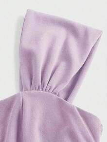 Tween Girls' Elegant Sleeveless Wide Strap Waist Pleated Flare Dress, Christmas/New Year Party Dress, Girls Formal Gown - Mauve Purple - View 5