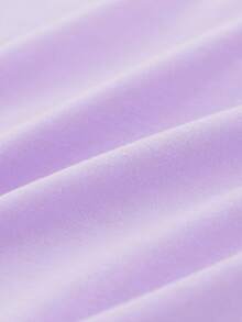 Sparklyn 春夏少女休闲时尚创意个性化清新简约格子图案T恤，饰有数字67、花卉、蝴蝶结装饰和标语印花，舒适百搭，适合春、夏、秋季穿着。这款数字T恤专为少女设计，款式休闲时尚，清新简约。 - 紫色 - 查看 7