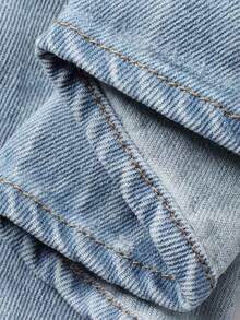 DAZY Tween Girls' Casual Vacation & Everyday Peplum Hem Denim Cami Top & Jeans Set, Summer - Blue - View 3