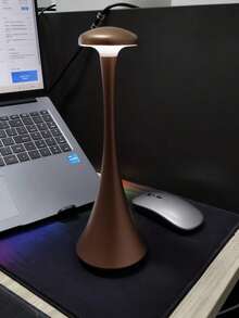 1PC LED Touch 3-Color Dimmable Desk Decor Ambient Light, Creative Holiday Gift Night Light, ABS Material, Bedside Lamp, Bedroom Light, Mushroom Lamp, USB Rechargeable Bar Light, Bookshelf Decor Lamp - multicolor - View 7