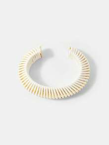 MOTF PREMIUM HANDMADE WHITE PU LEATHER CORD BRACELET - White - View 2