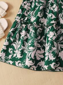 SHEIN 两件套少女休闲度假短袖T恤和印花长裙，适合度假、假日、午餐、音乐节、户外活动等场合。 - 彩色 - 查看 3