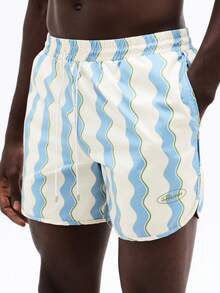 SUMWON 波浪条纹泳裤，松紧腰带，沙滩度假夏季泳池短裤 - 彩色 - 查看 6