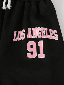 3pcs/Set Girls Casual Loose Fit Letter Print Comfy Wide Leg Pants, Suitable For Spring/Autumn, Christmas - Multicolor - View 4