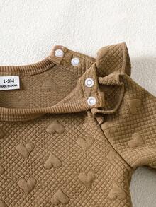 SHEIN Playful Pals طقم بنطلون ولباس علوي كاجوال بأكمام طويلة للبنات الصغيرات، خريف/شتاء - بني - مشاهدة 6