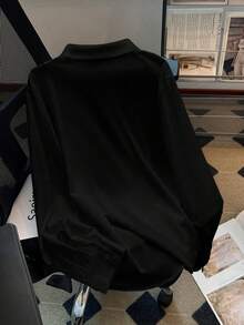 GlowEve CURVE Áo sơ mi dài tay cỡ lớn in hình trái tim và môi - màu đen - Xem 2