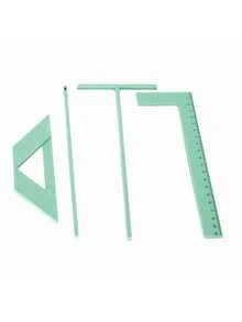 Multi-Function Measuring & Cutting Kit 4PCS, With L Ruler, T Ruler, Spacing Guide For Precise Scrapbook & Craft Projects - one-size - View 5