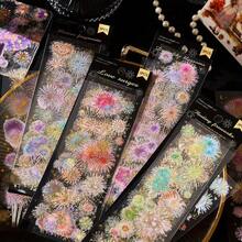 3张PET材质复古烟花贴纸，适用于剪贴簿、手账、工艺品装饰，也可用于学校用品和返校季。 - 彩色 - 查看 3