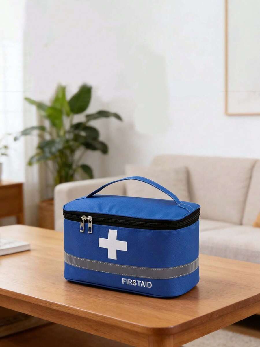1个便携式医疗包，旅行户外收纳包，健康包，药盒，旅行家用药品包，家用布料（牛津布），药盒