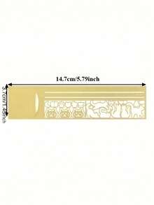 1个猫咪图案双面书签，多功能礼品猫咪模板尺，日记本计划本笔记文具工具 - 彩色 - 查看 3