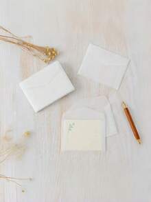 空白半透明信封，适用于邀请函、明信片、欧式礼盒、留言卡、信封、婚礼、商务信函 - 無色 - 查看 5