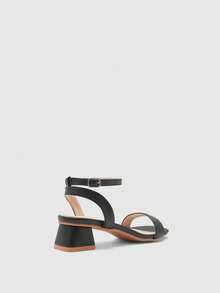 CUCCOO BIZCHIC Women's Fashionable Elegant Square Toe High Heel Sandals, Versatile For Office, Home And Other Occasions, Spring/Summer - Black - View 9