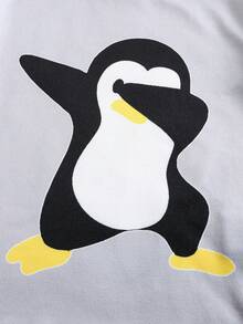SHEIN 6件套男童可爱卡通企鹅印花休闲家居服套装，舒适时尚，百搭实用，适合日常穿着和派对场合。 - 彩色 - 查看 9