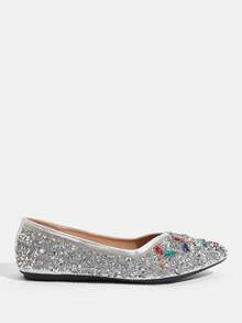 CUCCOO TILAWA Women Flats - Silver 1 - View 2