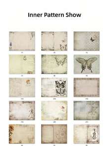 1pc Gothic Butterfly Full-Color Notebook, Creative Retro European Style Notebook, High-Value Illustration Notebook - Multicolor - View 4