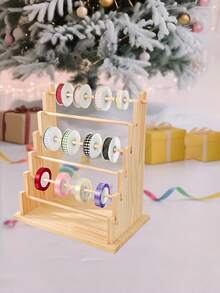 1 pezzo Organizer verticale da tavolo in legno per fili, porta rocchetti per cucito, confezione regalo, nastri e filati, forniture per hobby, accessori per capelli, con rastrelliera per rocchetti, organizer per nastri, organizer per nastri di carta, espositore per forniture da cucito, portaoggetti multifunzione per gioielli, organizer per accessori per capelli, adatto per stanza hobbistica fai-da-te, panificio, fiorista e uso domestico quotidiano - Multicolore - Visualizzare 11